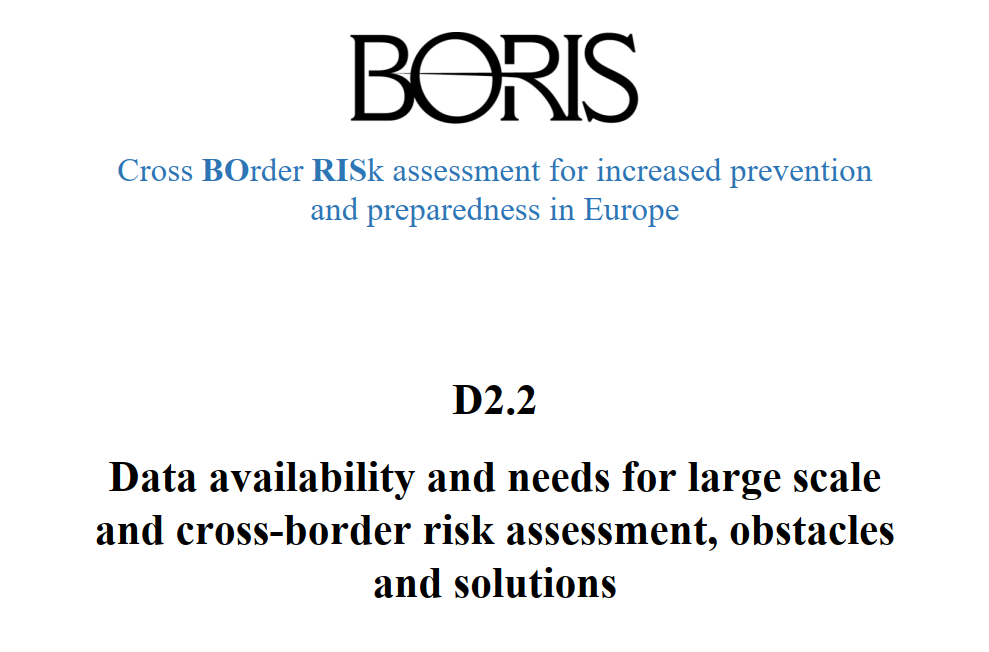 BORIS EU project - data availability and needs report cross-border risk assessment